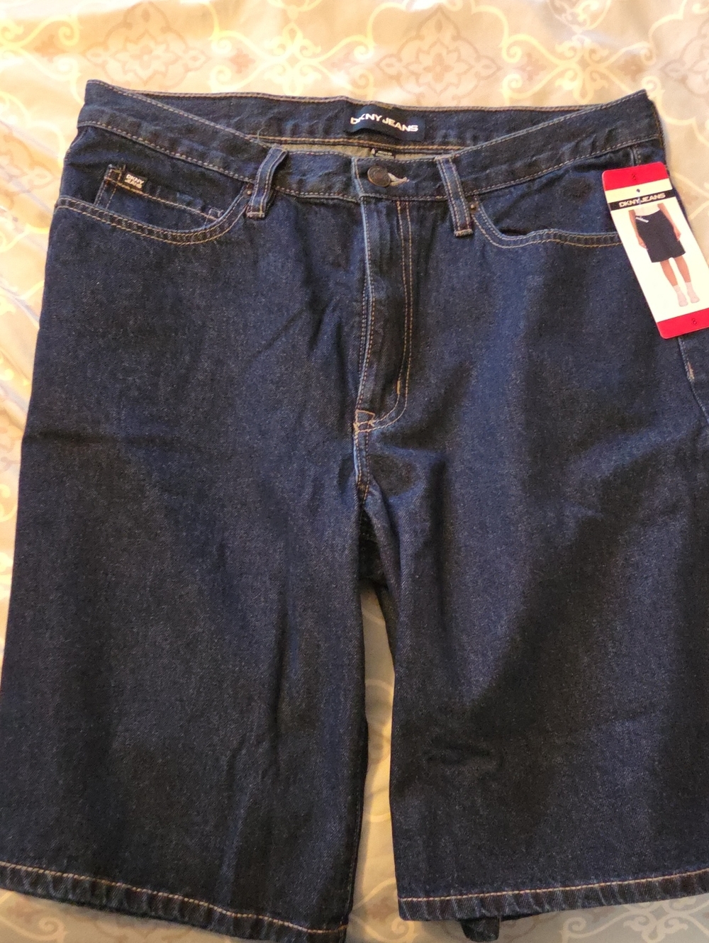 DKNY Jeans Dark Indigo Denim Shorts